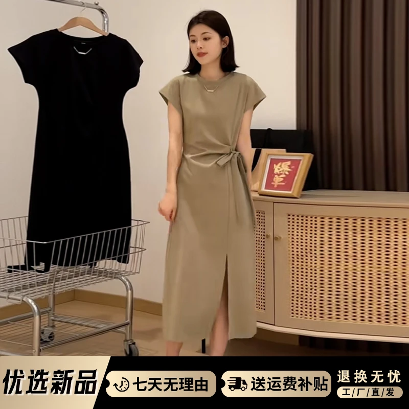 1973温柔赫本风设计感连衣裙夏季女新款气质显瘦小个子长裙