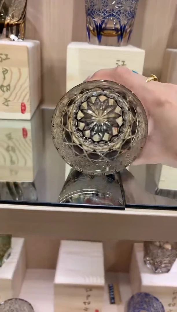 水晶玻璃平底款直播间活动单只  深刻紫萤石