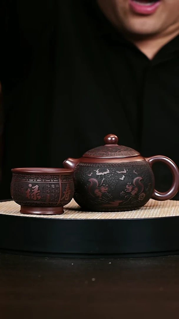 茶壶紫砂西施 石红