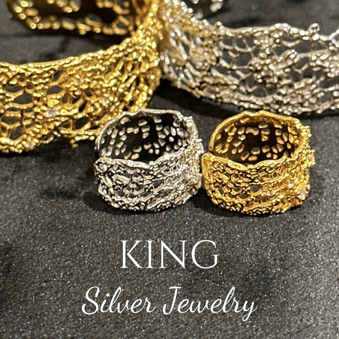 925银戒指 king银饰珠花影阑珊戒指小众气质轻奢轻奢时尚百搭