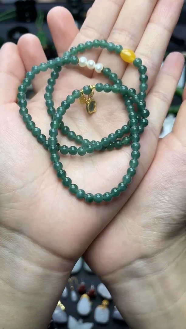 未镶嵌手串翡翠多圈手串06