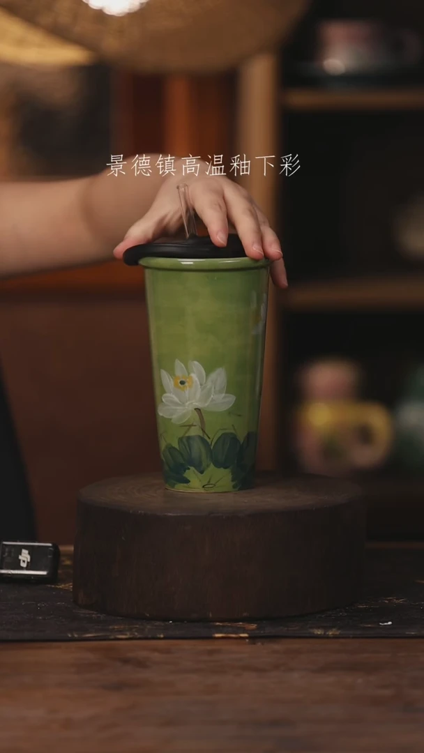 陶瓷景德镇高温釉下手绘陶瓷476