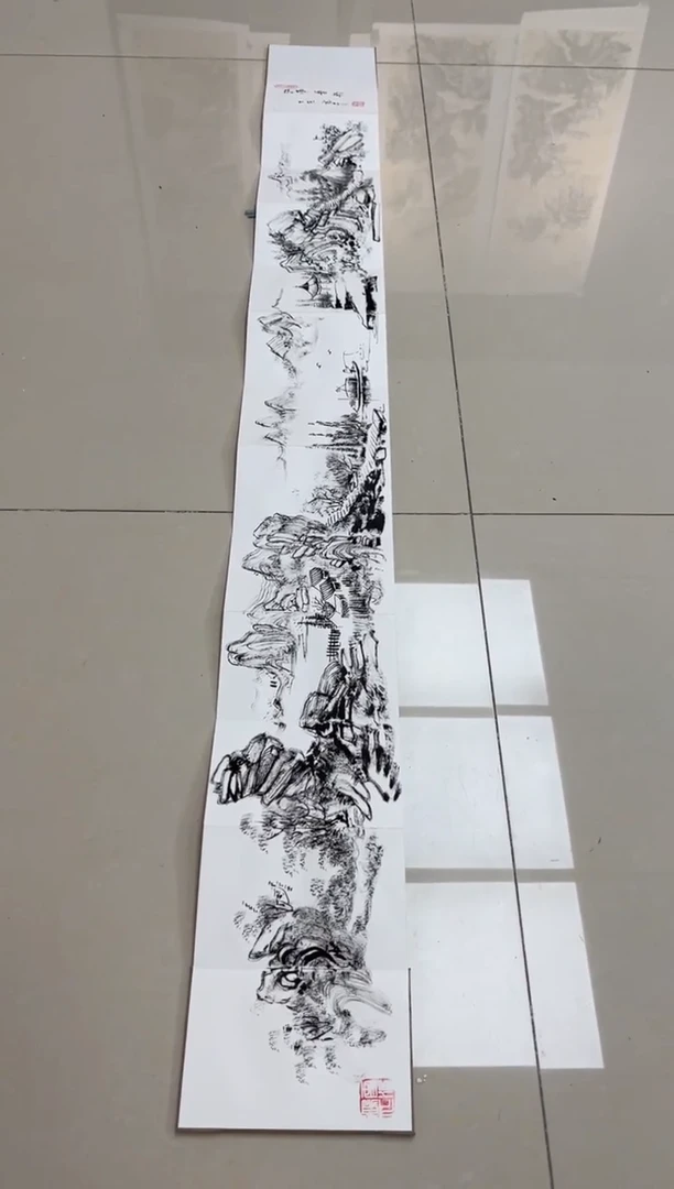 国画黄德中老师迷你1米5册页