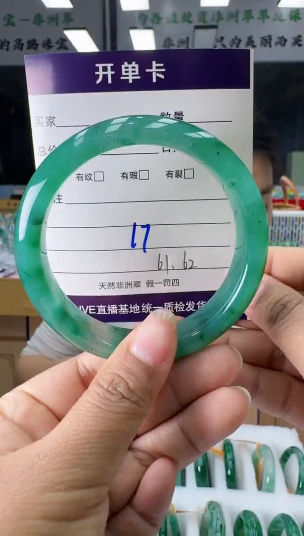 【闪购商品】石英质玉手镯未镶嵌天然非洲翠17