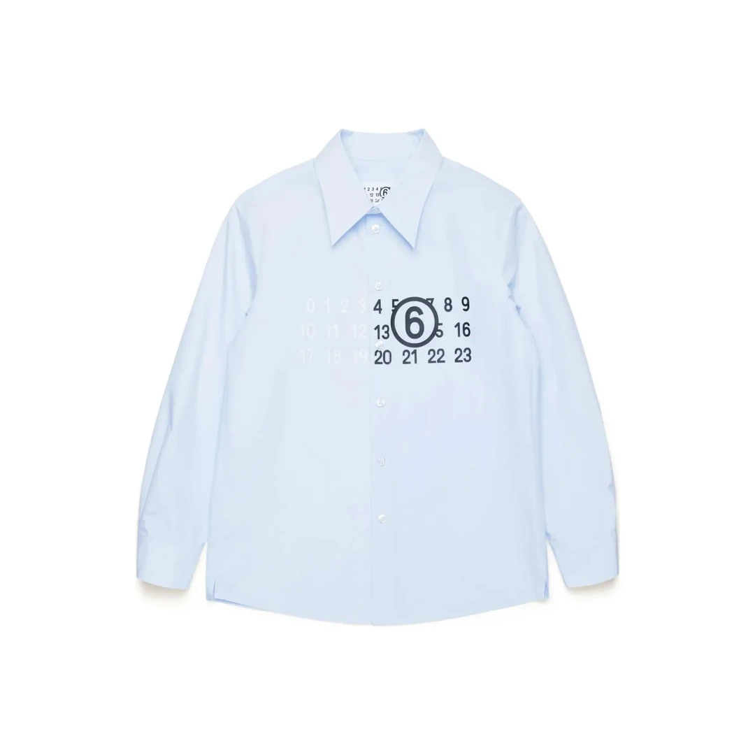 未使用 Maison Margiela/梅森马吉拉 童装 数字印花翻领长袖 SS