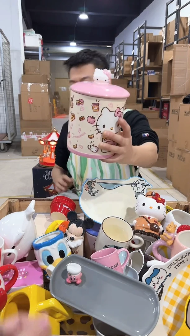 瓷片B款粉色kt收纳罐