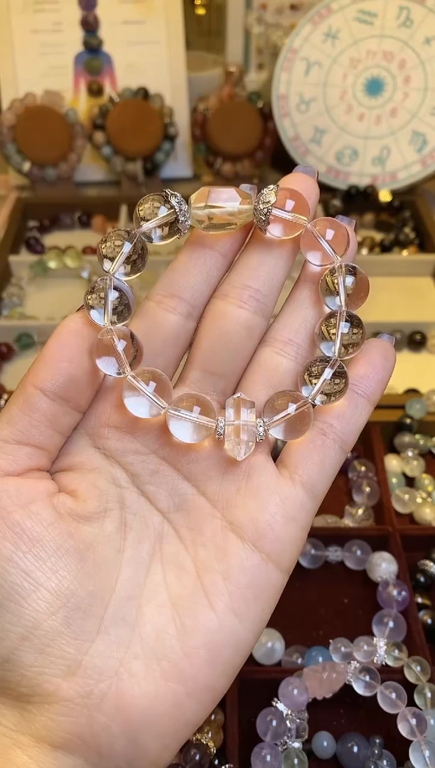 【闪购商品】水晶手串未镶嵌天然水晶手串（13mm白水晶）