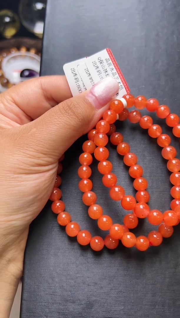 南红玛瑙手串未镶嵌保山冰红南红手串7m+多样性发一