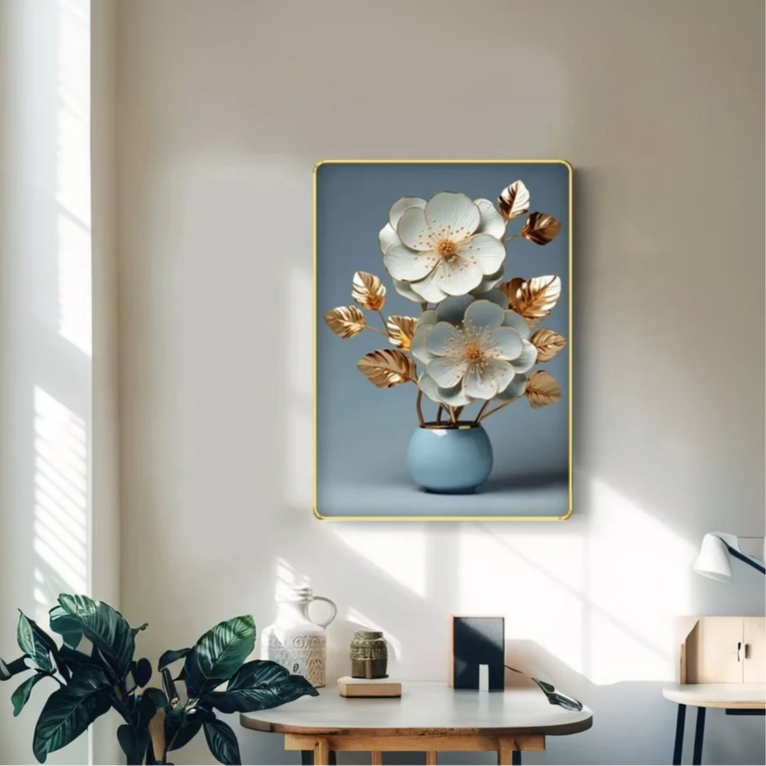 轻奢平面【香槟花】】833装饰画餐厅装饰画卧室装饰画40*60
