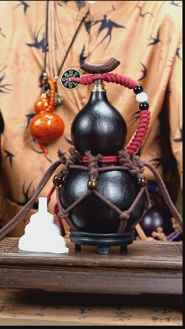 WH027网兜款大漆酒葫芦（现货现发）