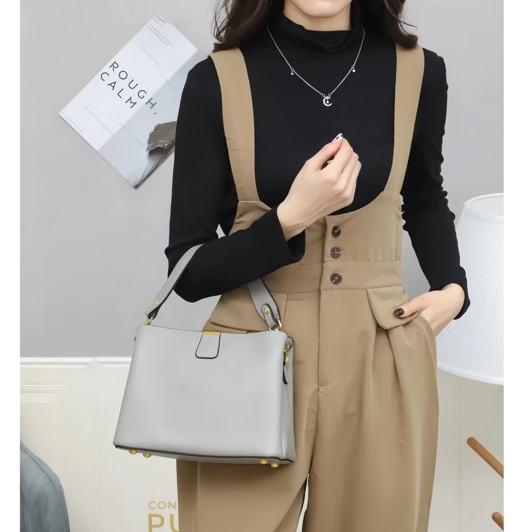 【Yì CHEN】SLBL-6677-灰色 时尚女士新款手提单肩斜挎包轻奢