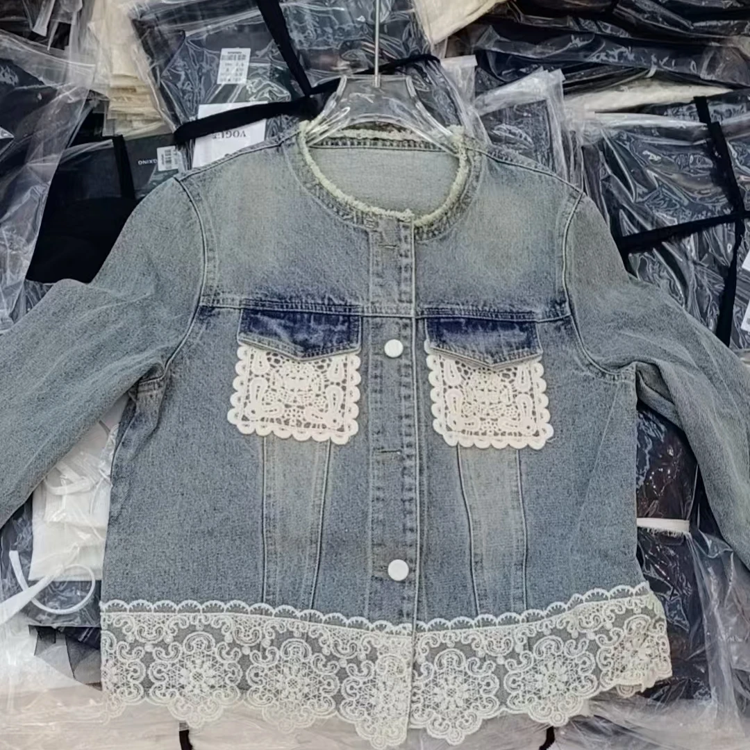 ZM25年时尚重工牛仔外套9128