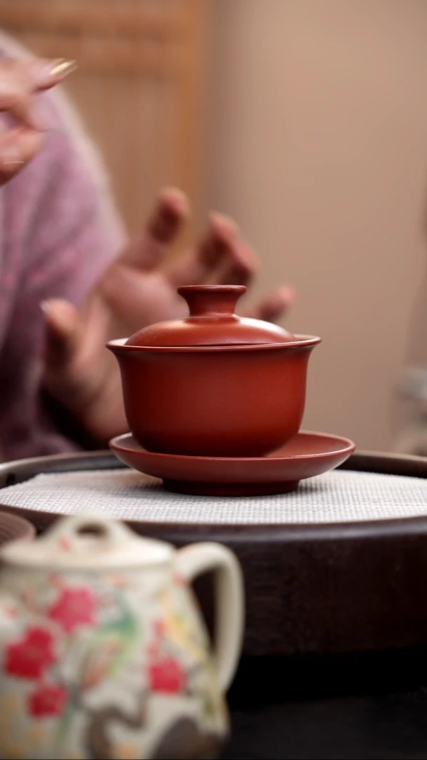 【闪购商品】紫砂茶壶朱泥三才盖碗光