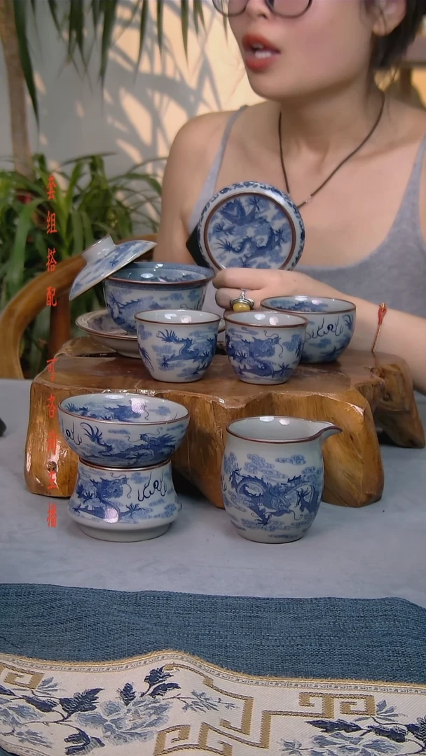 简装家用款7件套 老陶泥开片纹陶瓷茶具