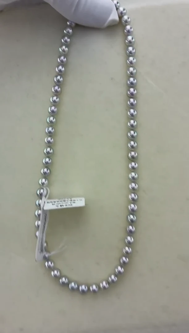 颈饰未镶嵌海水珍珠真多麻极光蓝玫瑰6.5-7满珠链