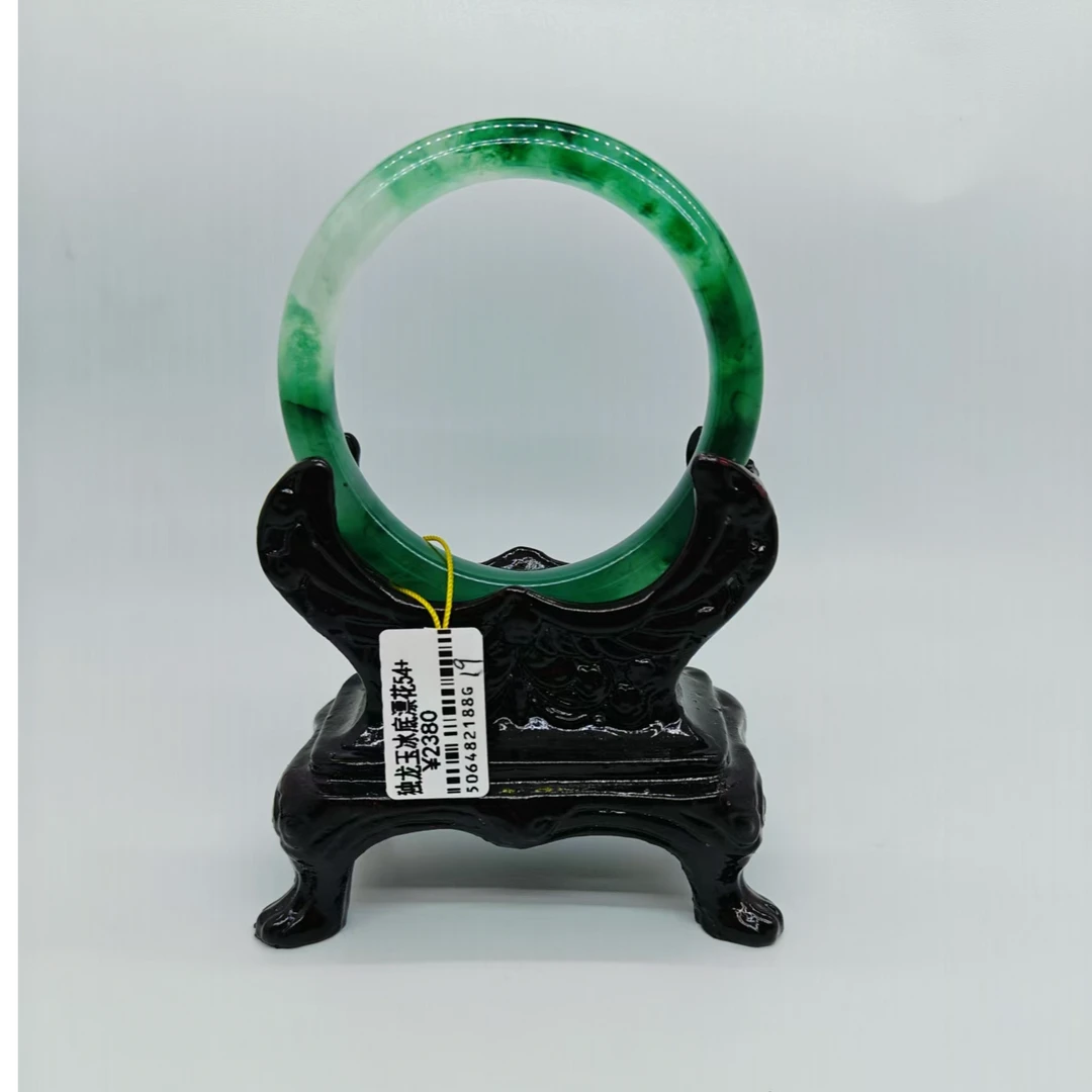 石英质玉手镯独龙玉冰绿19