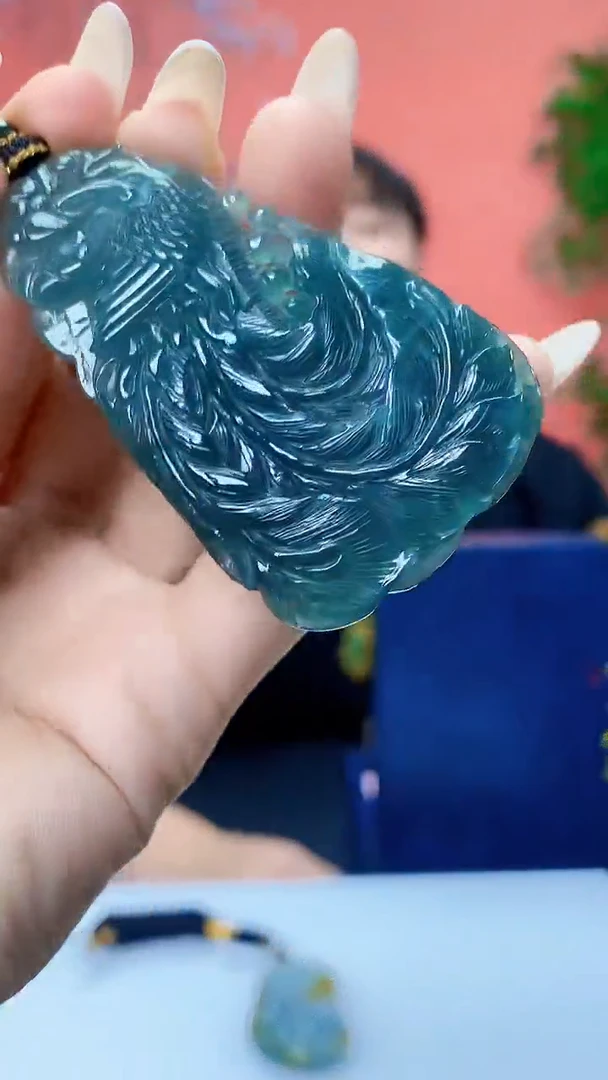 未镶嵌定制翡翠5060ty-毛货挂件134