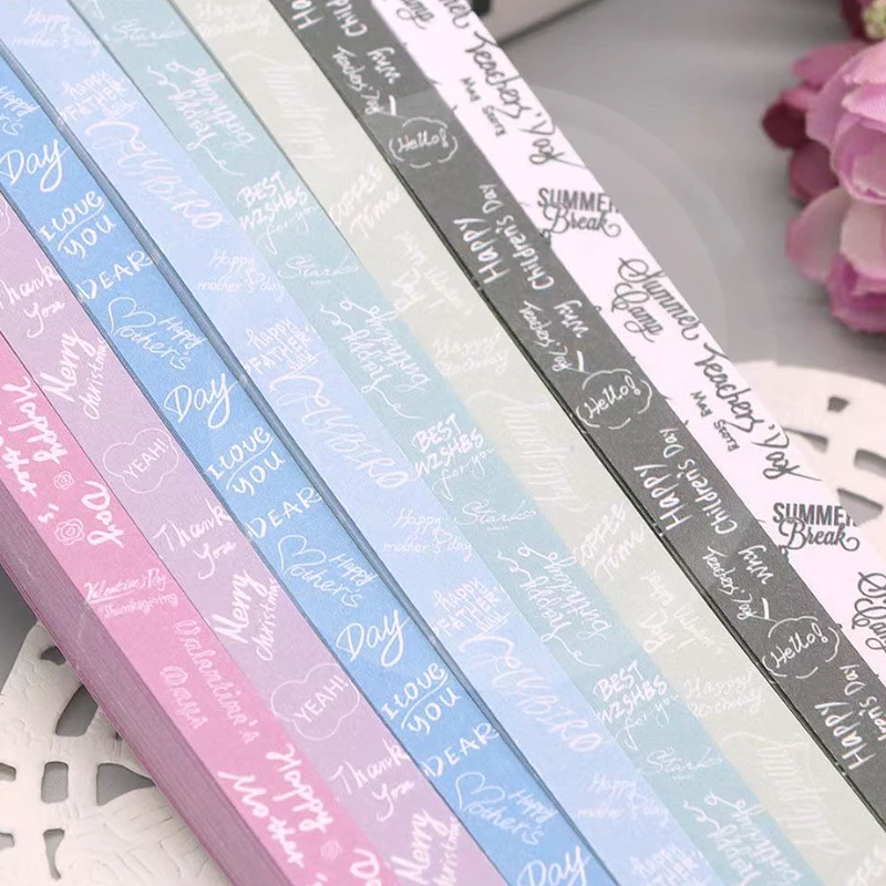 带字母星星折纸ins幸运星手工纸折叠5角星的细纸条许愿星星纸