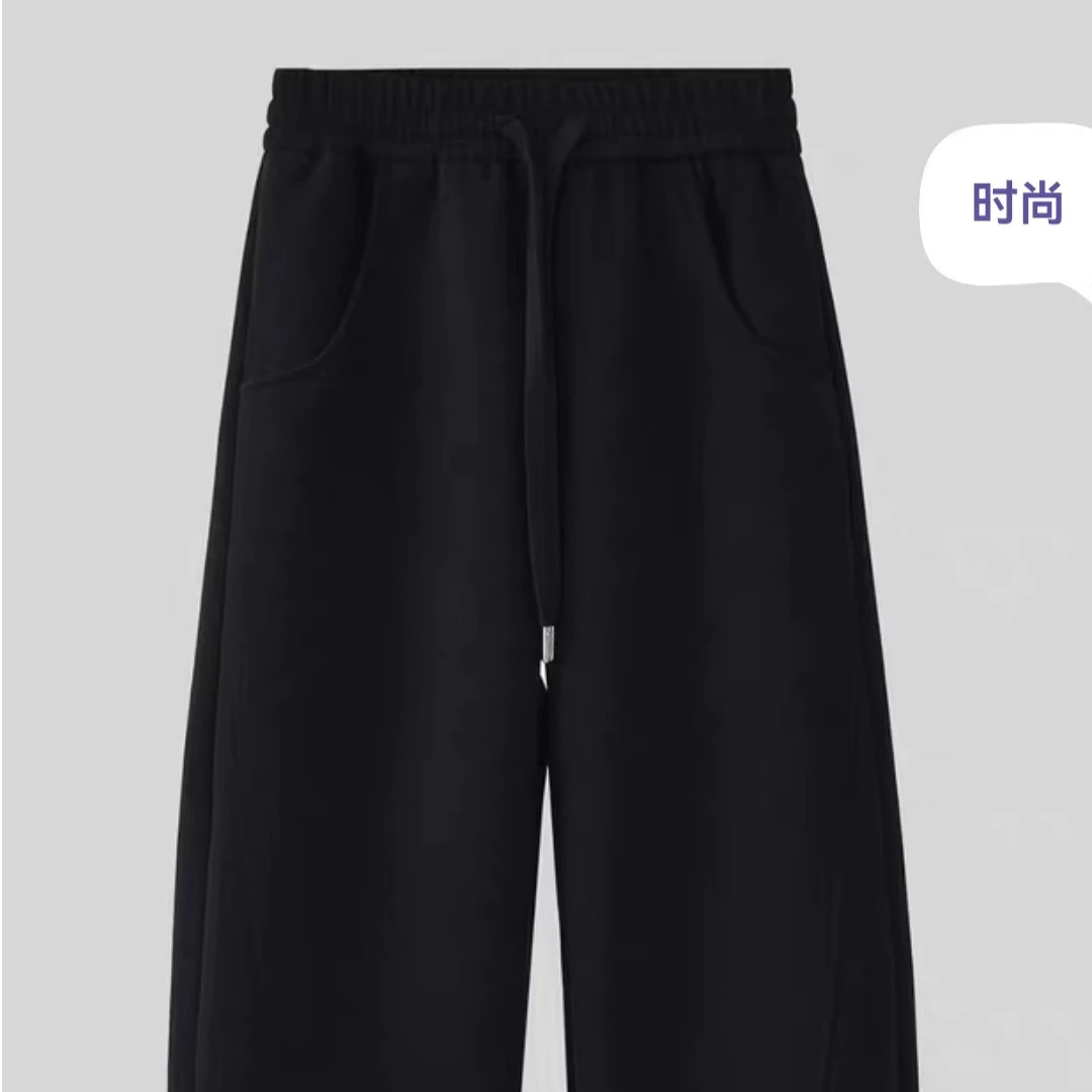 早春新款时尚百搭糯米尼休闲裤