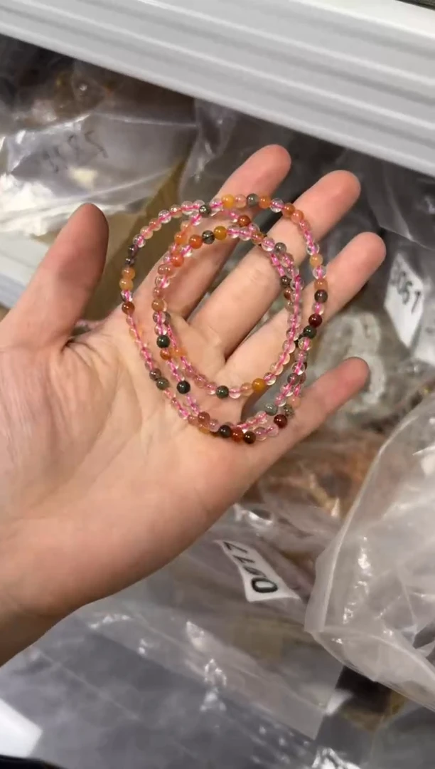 【闪购商品】水晶手链未镶嵌多宝彩兔毛小米珠多圈[3803]