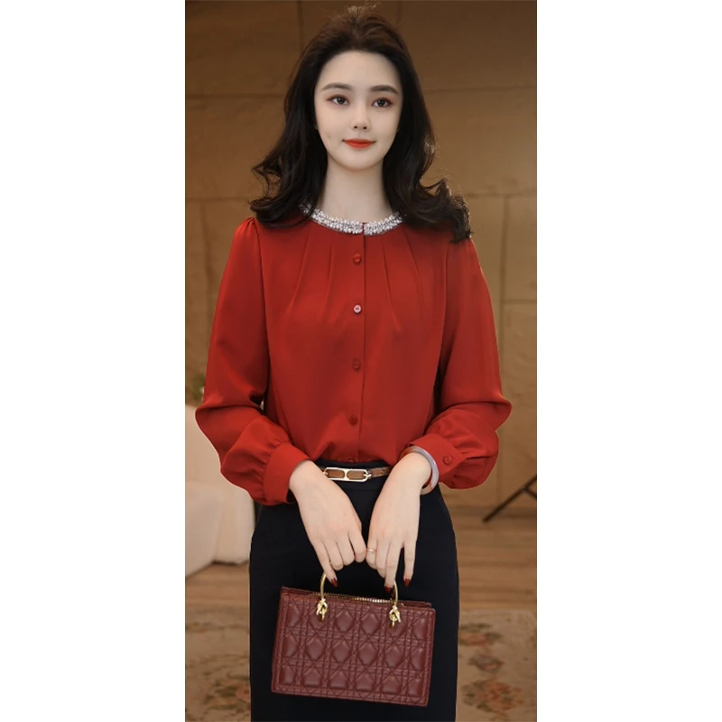 【小陈甄选】流光风2025红酒佳人8591106酒新款时尚洋气百搭女装