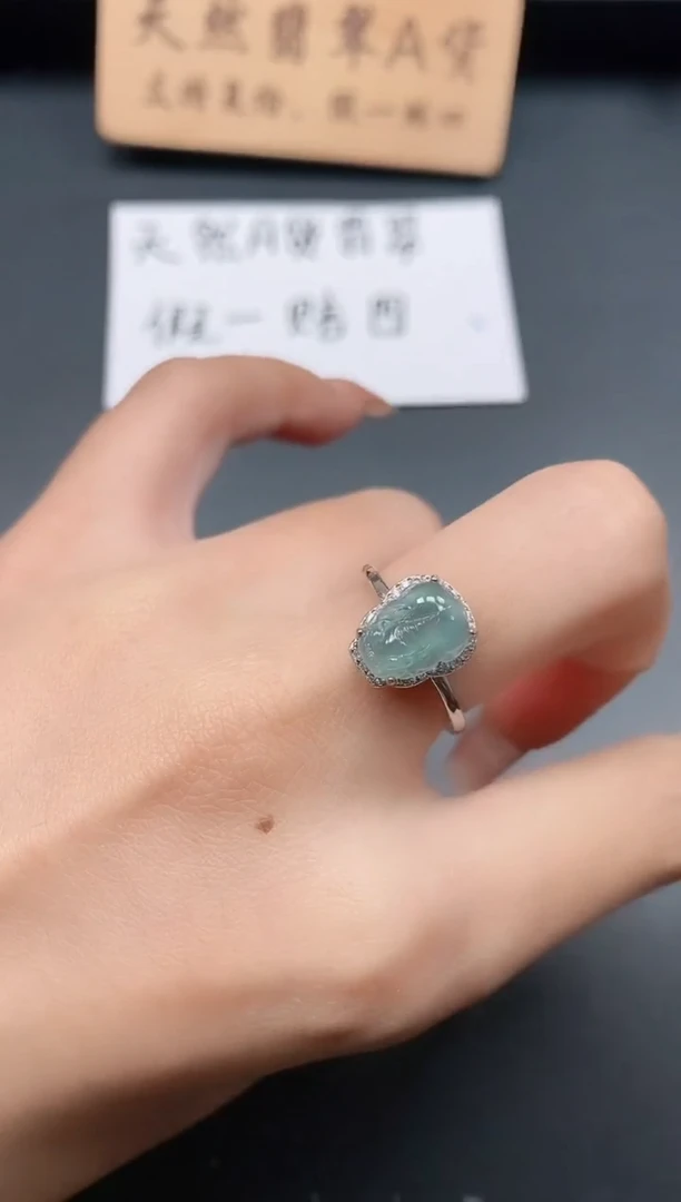 银S925镶嵌戒指翡翠11111