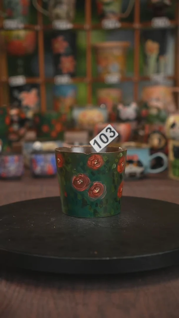 紫砂油画手绘釉下彩103