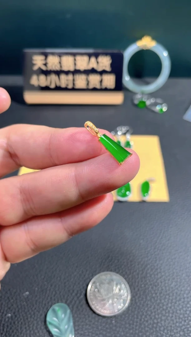 【闪购商品】翡翠颈饰18K金镶嵌翡翠