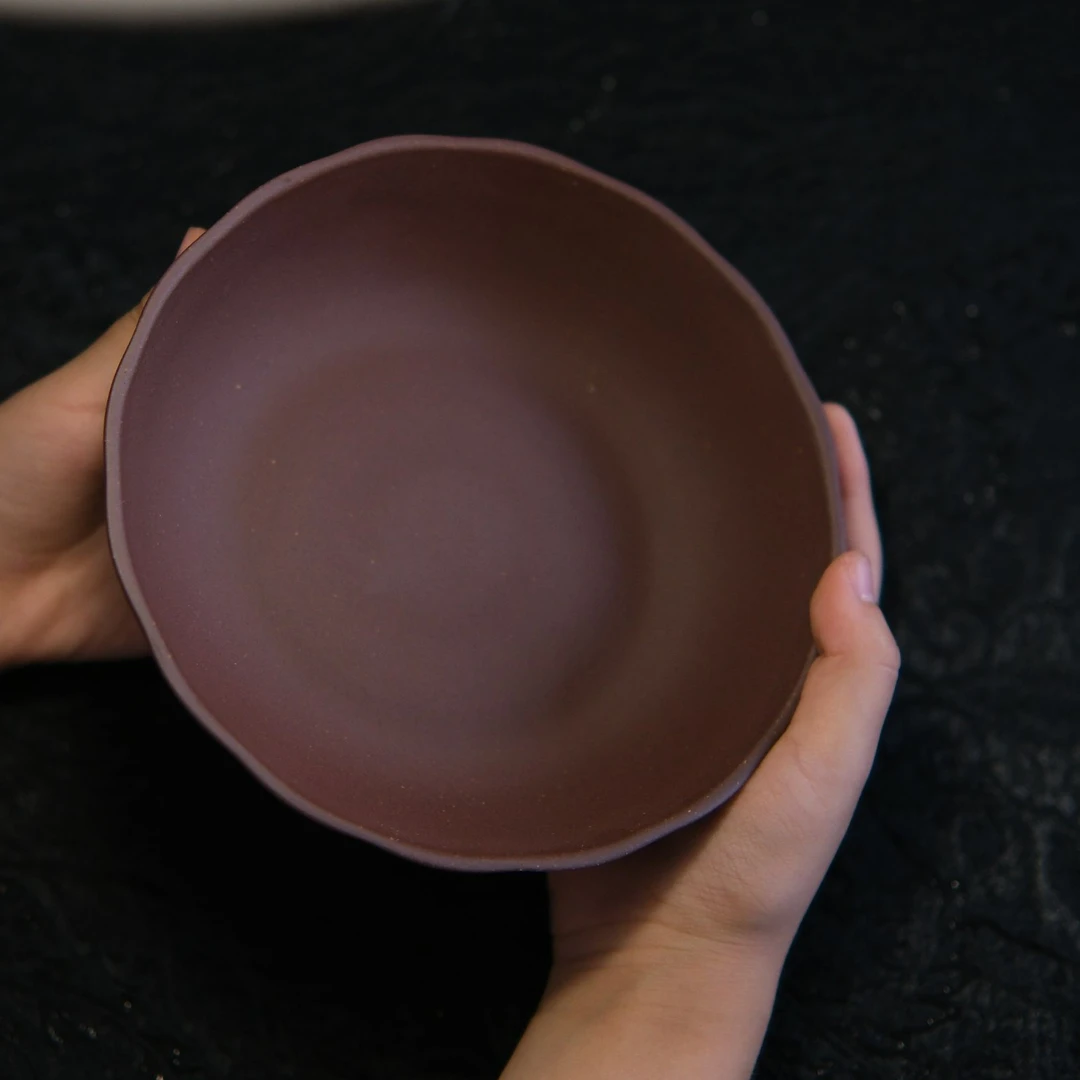 观一茶堂 | 三两茶叙·紫泥拈花碗14.3*14.3*4.2cm蓄水壶承