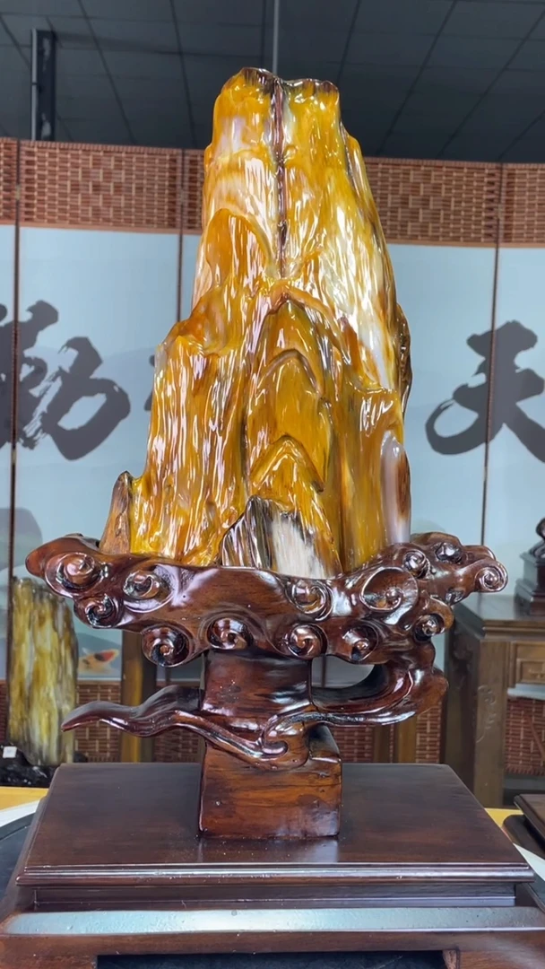 未镶嵌珠宝奇石硅化玉高52