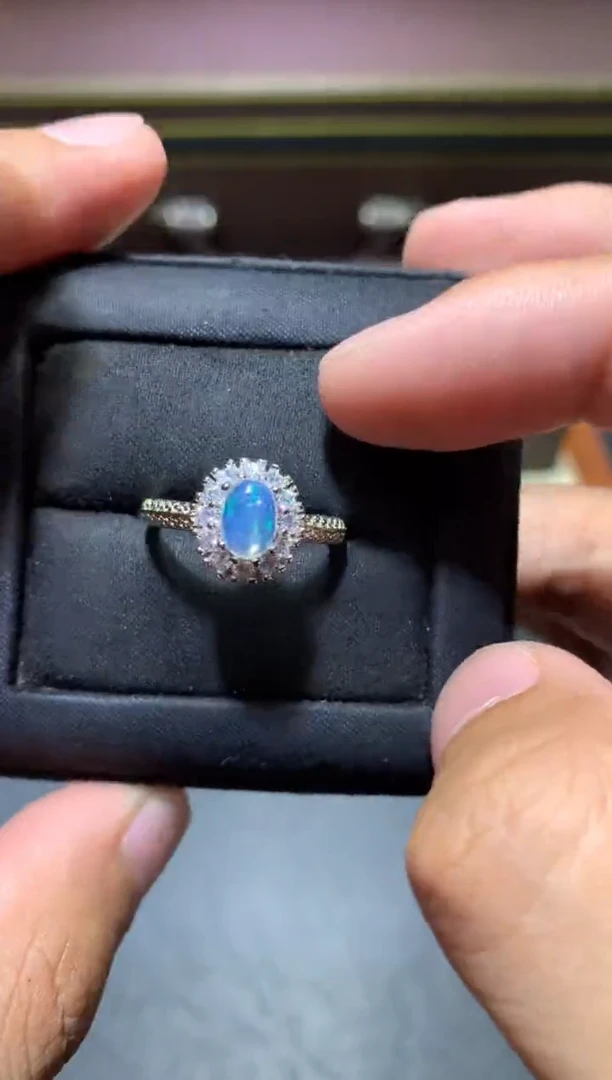 未镶嵌欧泊戒指K127