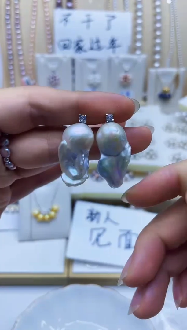未镶嵌耳饰淡水珍珠耳钉