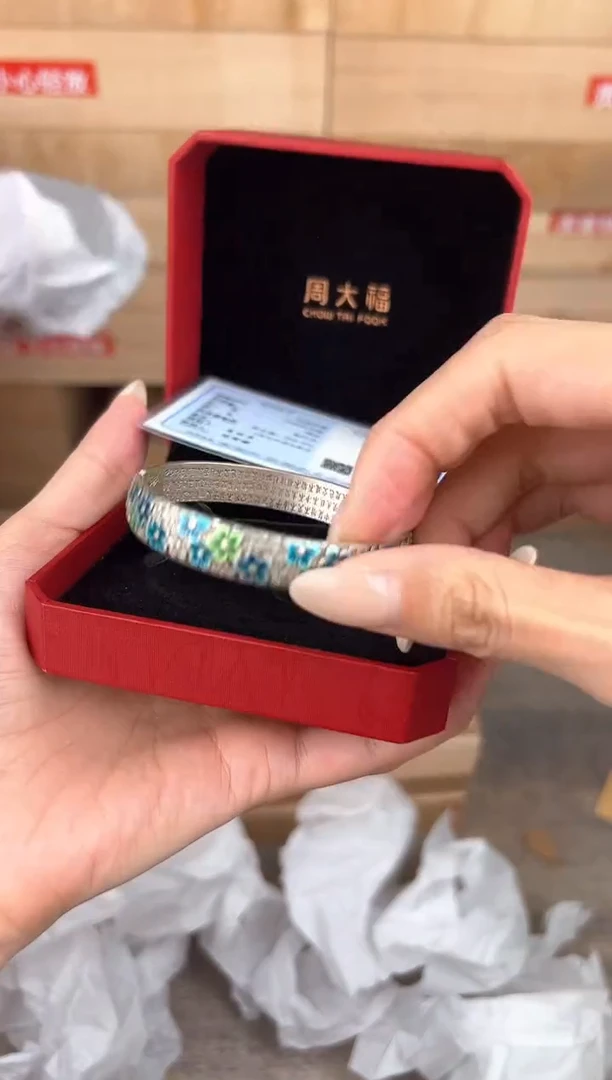 大唐红文玩阁银手镯链接@@SP352