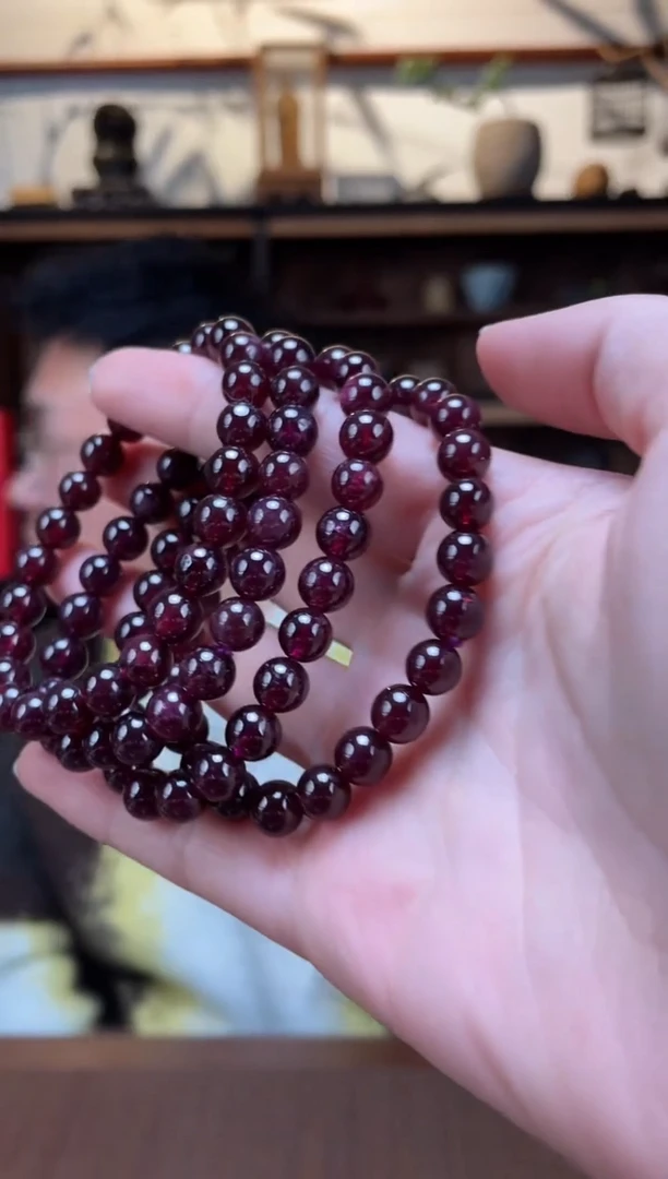 【闪购商品】石榴石手串未镶嵌石榴石手串ZD多样性发一