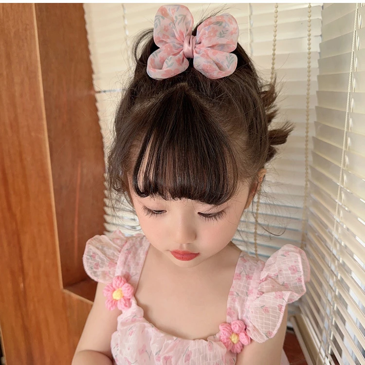 儿童发饰韩式头绳发绳网纱可爱甜美蝴蝶结发圈扎丸子头马尾橡皮筋