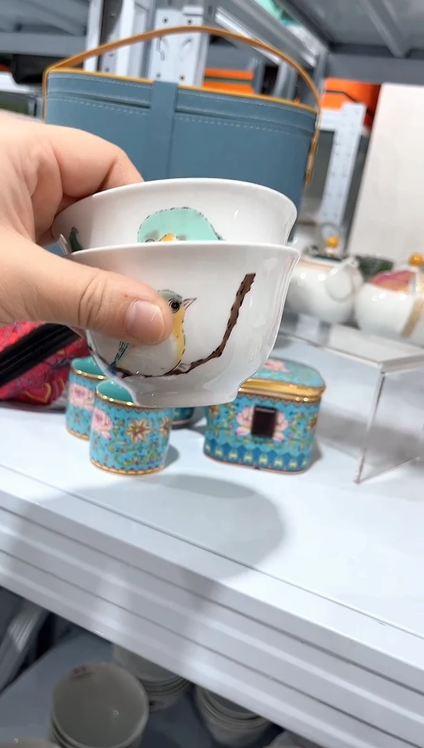 杯子骨瓷（简装）4.5寸小鸟碗2个
