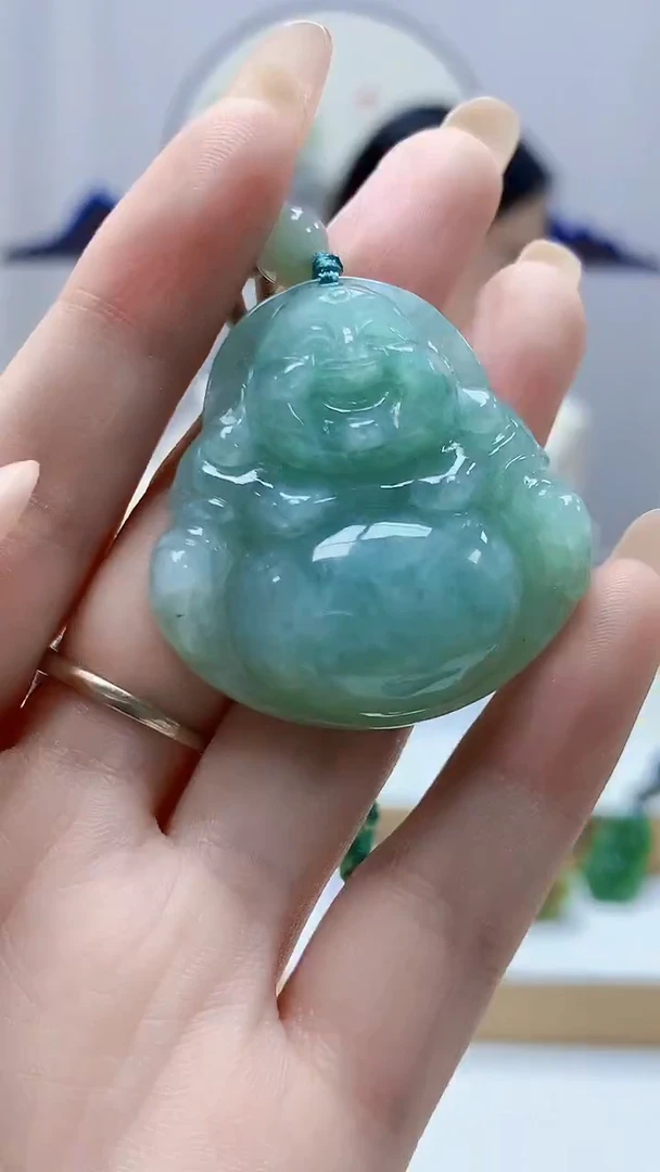 未镶嵌定制翡翠4852DD-毛货挂件35