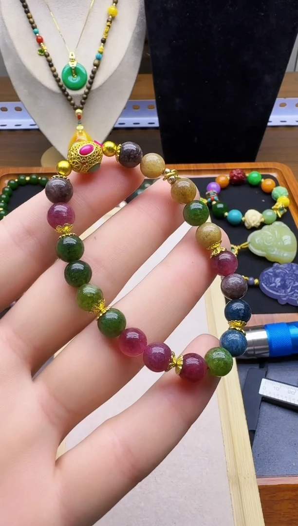 手链14K金镶嵌碧玺S26