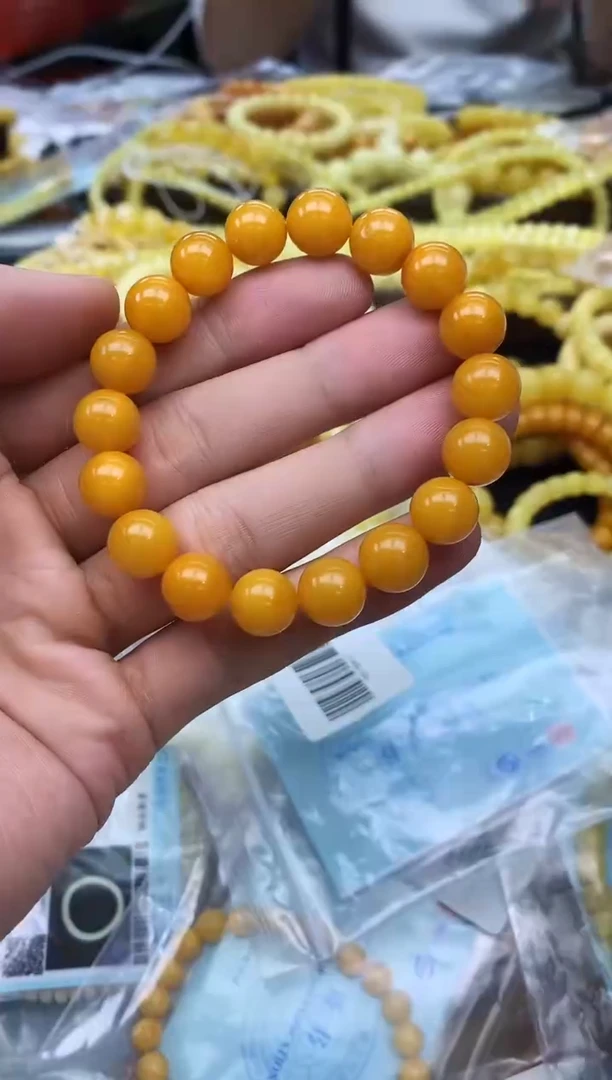 裸石蜜蜡未镶嵌手串卡10