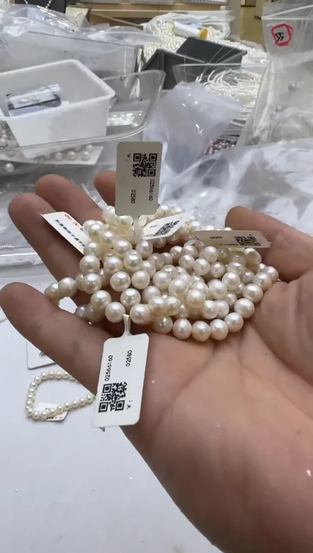 淡水珍珠手链未镶嵌7mm 弹力绳