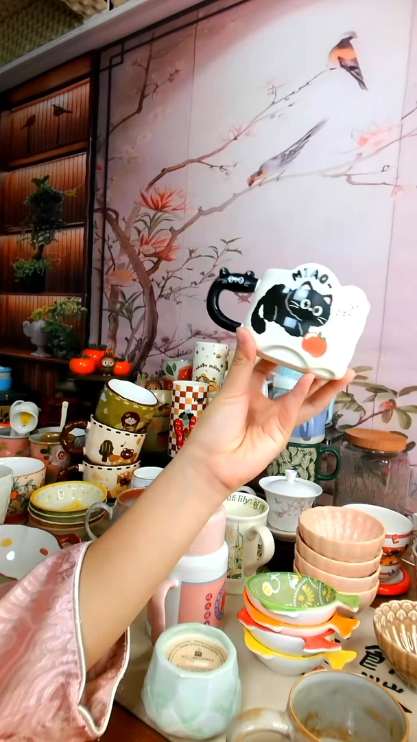 【茶瓷物语闪购链接】小猫马克杯