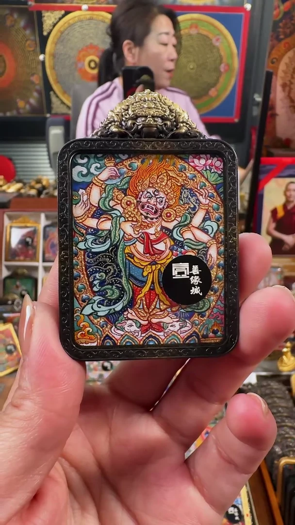 【闪购商品】吊坠壹善缘城手绘唐卡白六臂裸卡