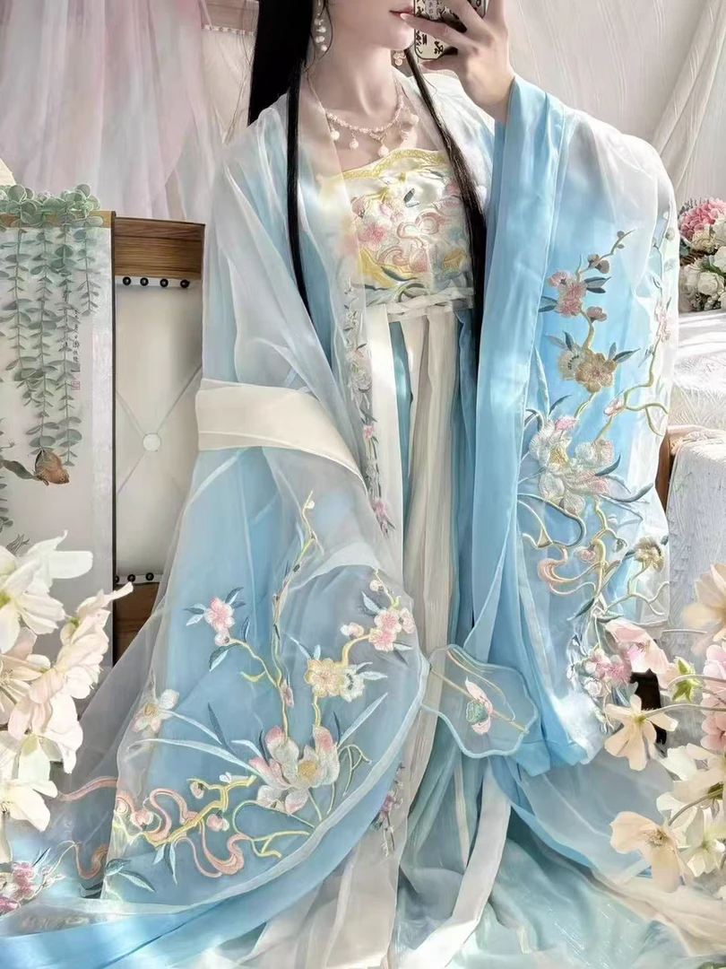 【花蝶引梦】重工刺绣双大袖汉服女新款大袖衫满绣工艺