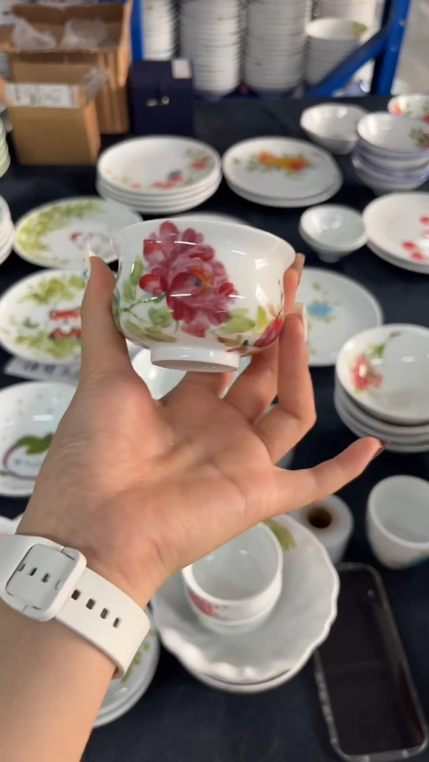 瓷片景德镇高温陶瓷食品级手绘釉中彩-主人杯