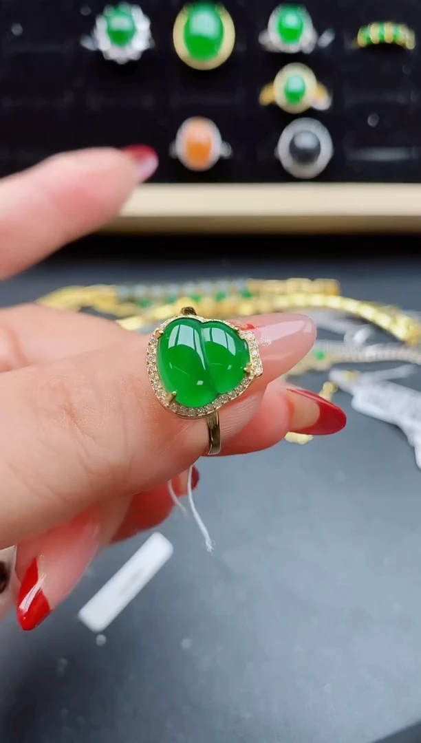 【闪购商品】翡翠戒指银S925镶嵌508050