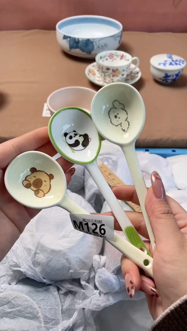 瓷片福利款卡通饭勺三个126