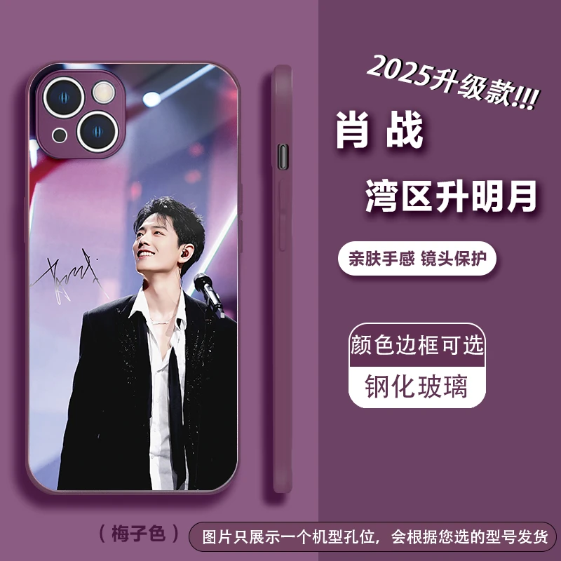【参与2件满减肖战藏海传生日新款玻璃手机壳适用苹果16荣耀400pro