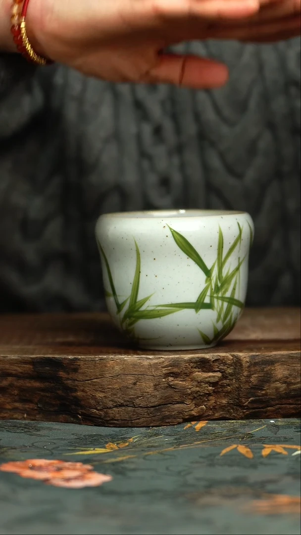 【闪购商品】杯釉下彩手工手绘同款陶器