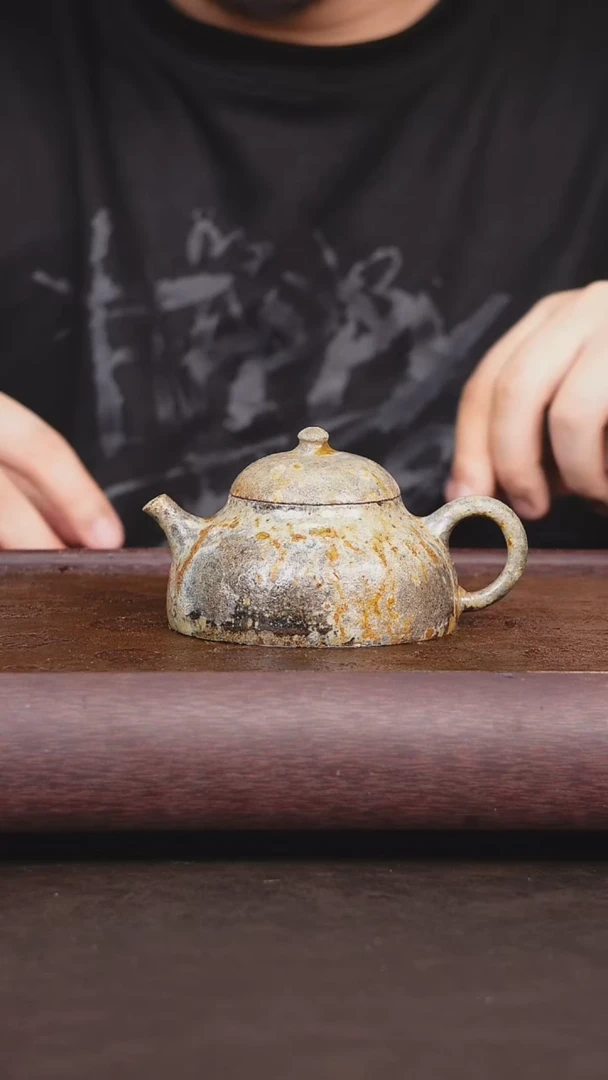 茶壶紫砂超*柴烧 微瑕壶