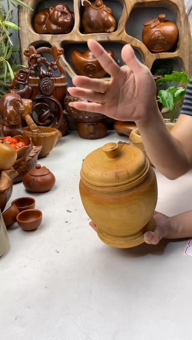 柏木（崖柏）A36茶叶罐/尺寸